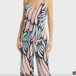 Natori Papillon Cami PJ Top in Periwinkle R76110 Medium NWT